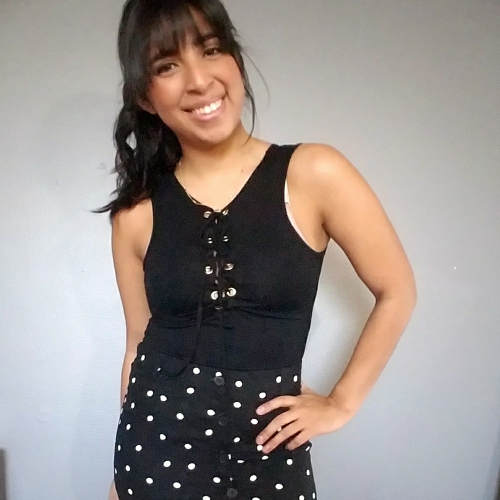 2FOR $20| DELIGHTED IVORY LACE UP BODYSUIT - Picture 6 of 7